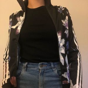 Lotus and Fish pond print track jacket